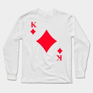 King of Diamonds Playing Card Halloween Couple Costume Long Sleeve T-Shirt